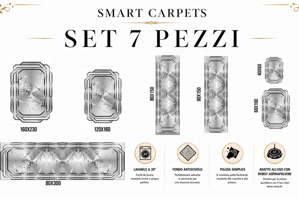 SET TAPPETI SMART 7 PEZZI