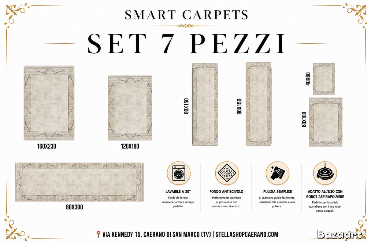 SET TAPPETI SMART 7 PEZZI