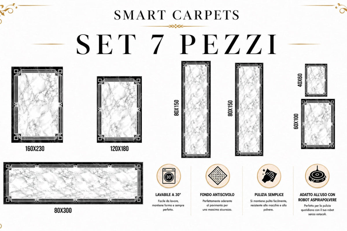 SET TAPPETI SMART 7 PEZZI
