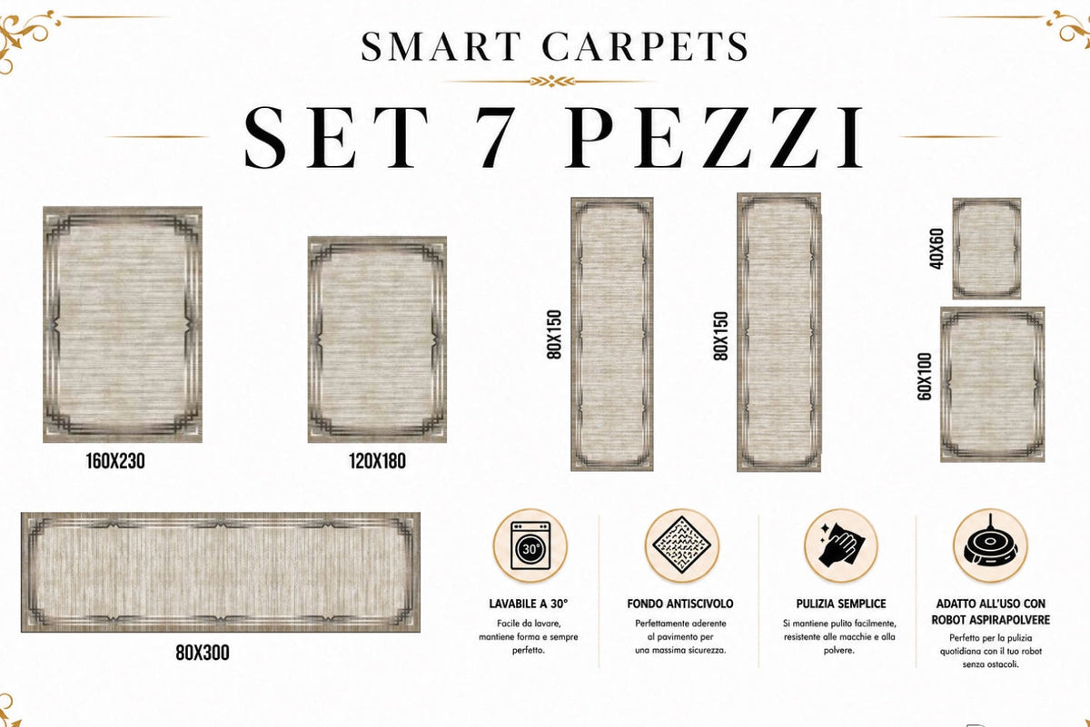 SET TAPPETI SMART 7 PEZZI