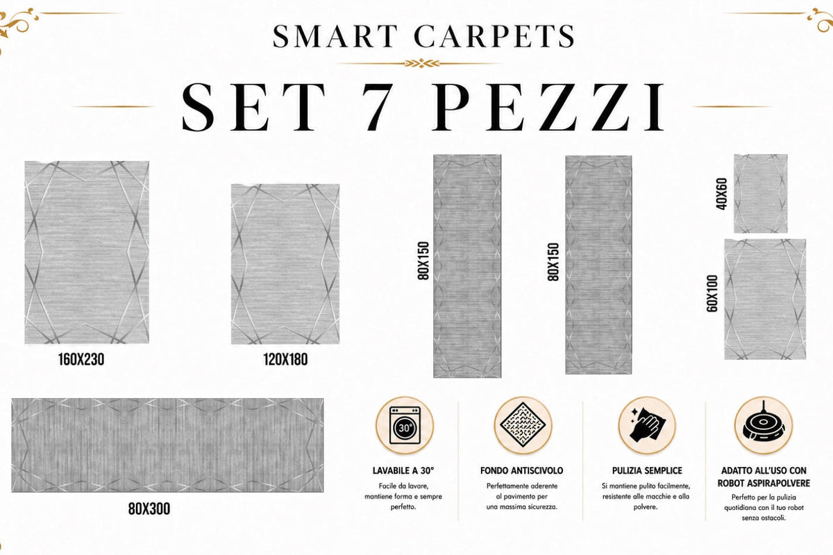 SET TAPPETI SMART 7 PEZZI