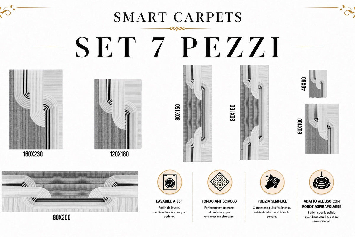 SET TAPPETI SMART 7 PEZZI