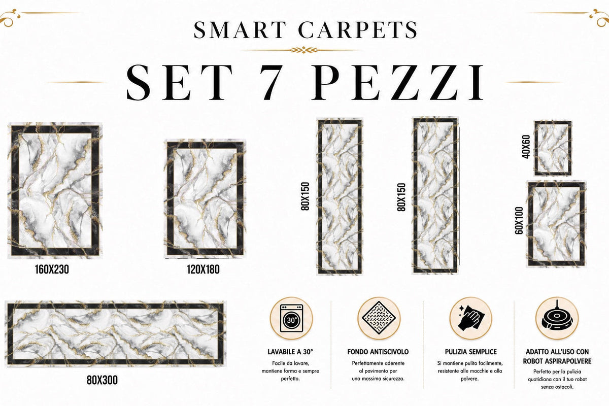 SET TAPPETI SMART 7 PEZZI
