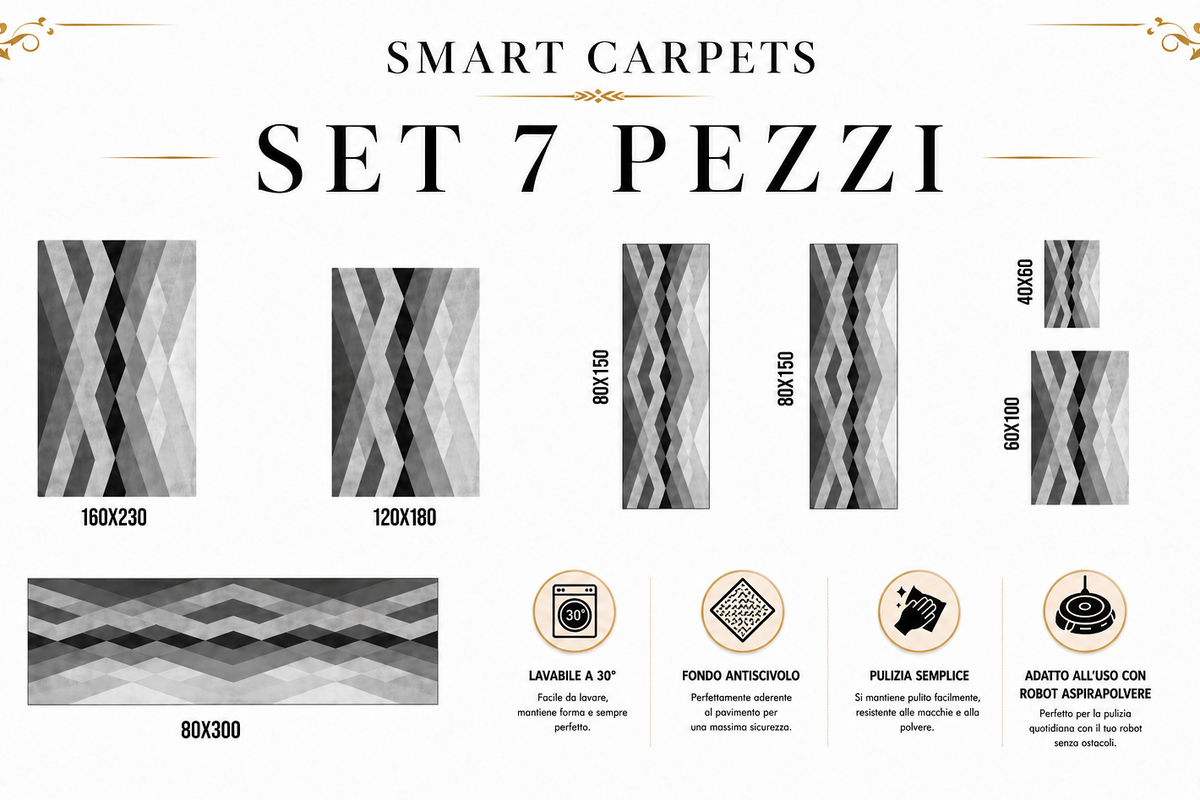 SET TAPPETI SMART 7 PEZZI