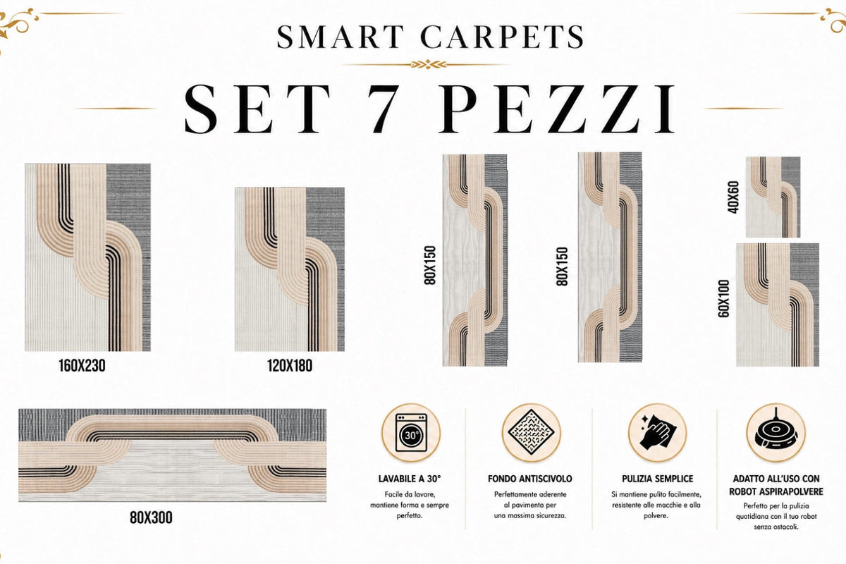 SET TAPPETI SMART 7 PEZZI