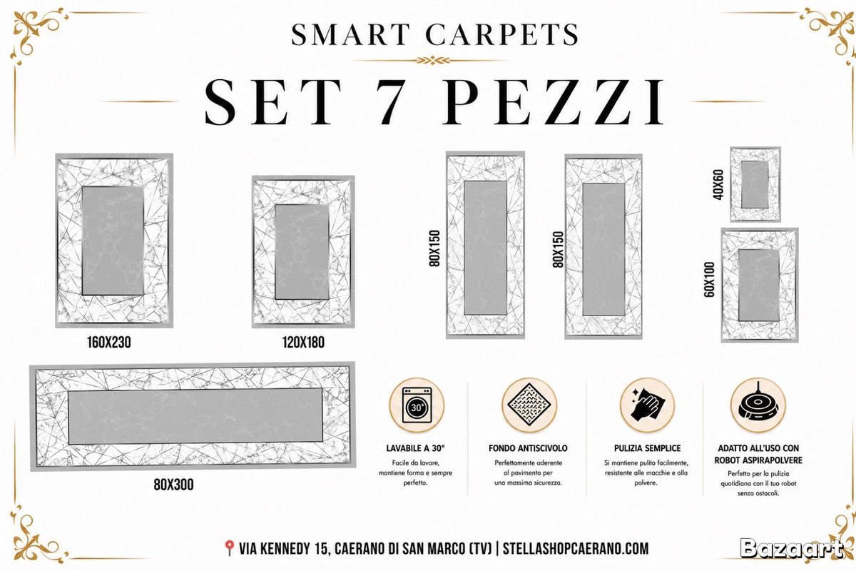 SET TAPPETI SMART 7 PEZZI