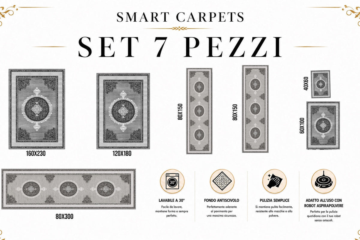 SET TAPPETI SMART 7 PEZZI