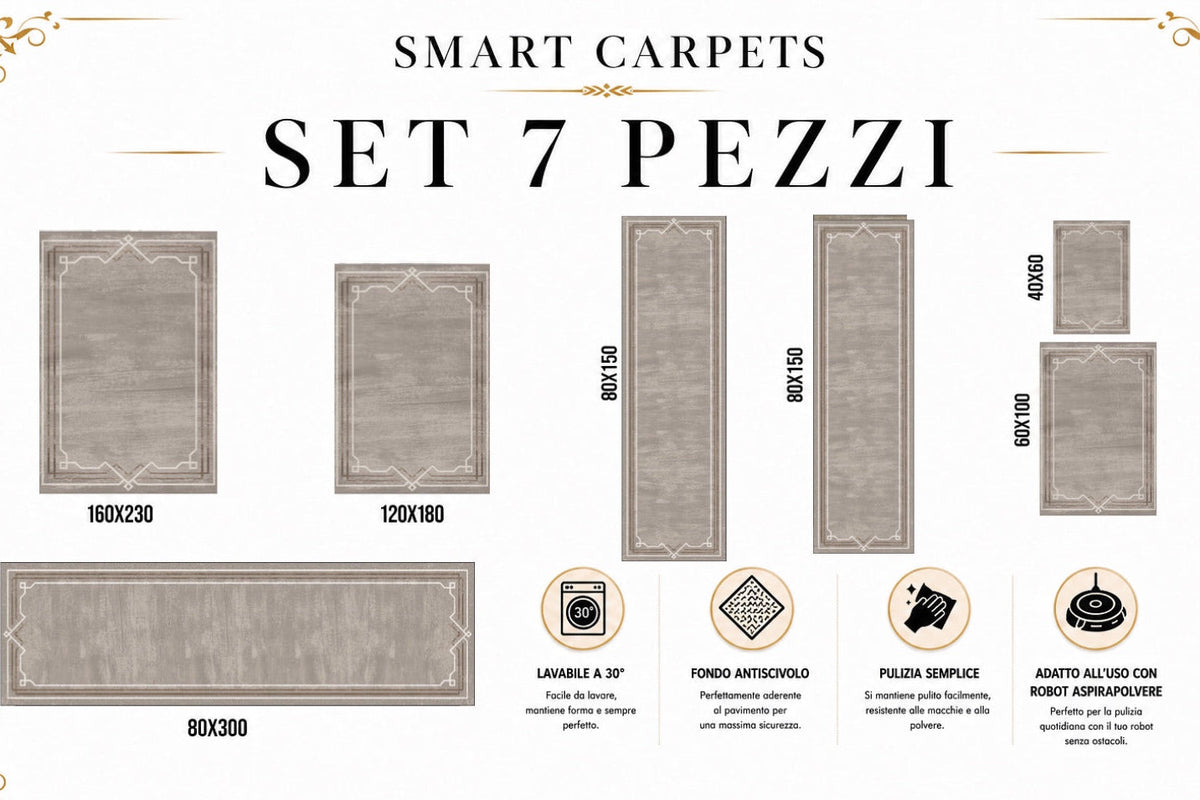 SET TAPPETI SMART 7 PEZZI